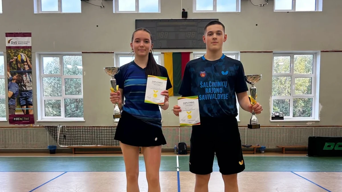 S. Morkūnaitė – Lietuvos pajėgiausių jaunių TOP-12 stalo teniso čempionė