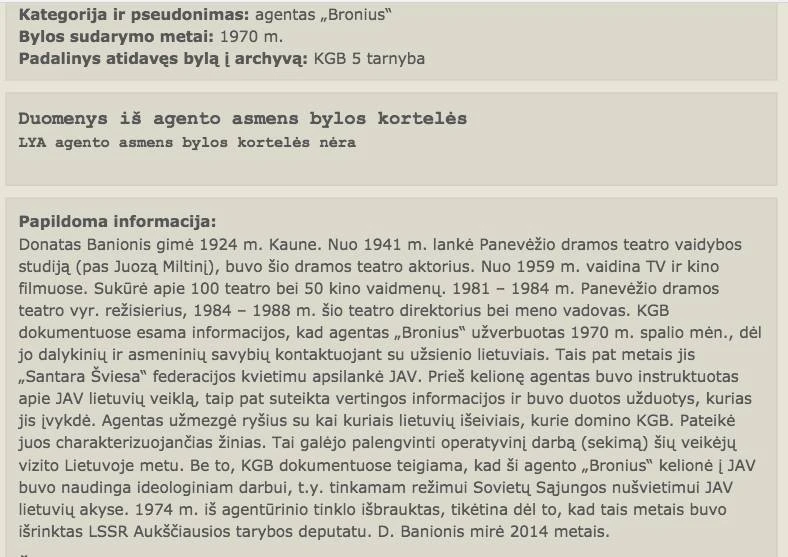 Paskelbus informaciją apie D.Banionio bendradarbiavimą su KGB sutriko svetainės veikla