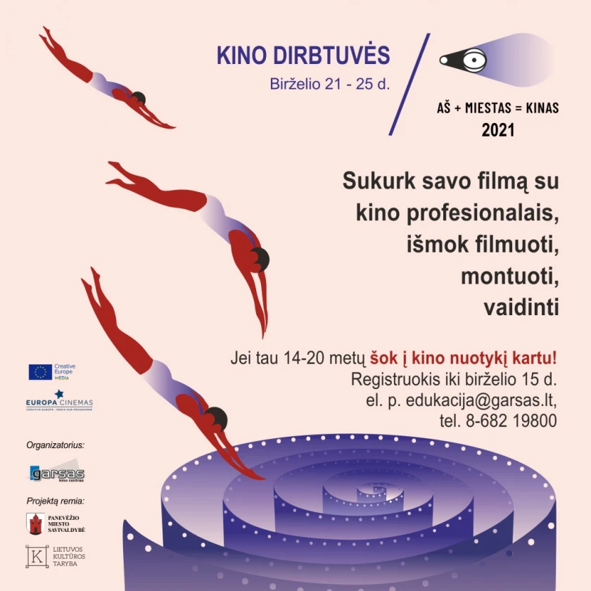 Jaunimas kviečiamas dalyvauti kino dirbtuvėse