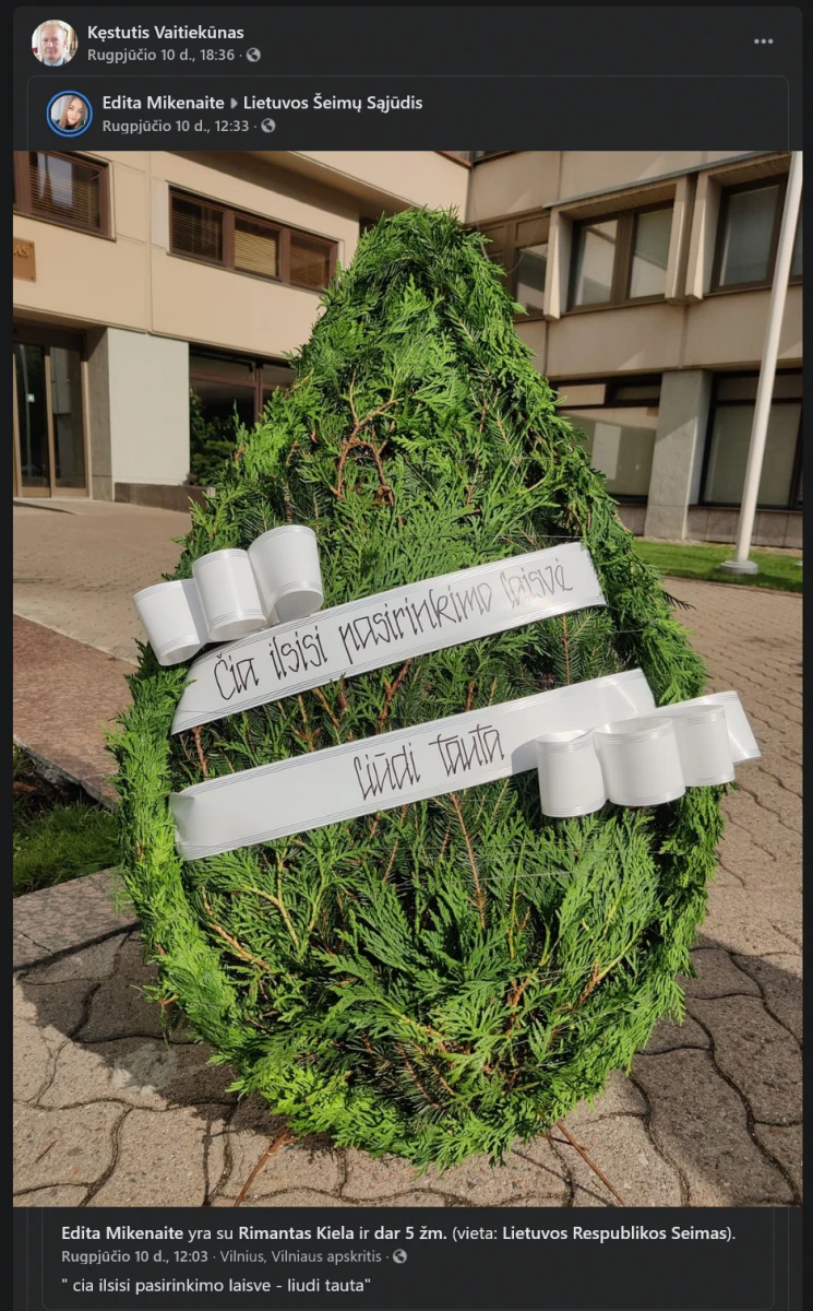 KLAIDA. Mitinge prie Seimo dalyvavo ne K.Vaitiekūnas  „Kestorius” bet K.Vaitekūnas
