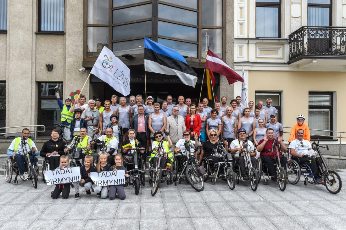 Panevėžyje sutikti Baltijos kelio dalyviai