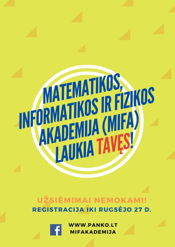 Kviečia registruotis į MIFA užsiėmimus