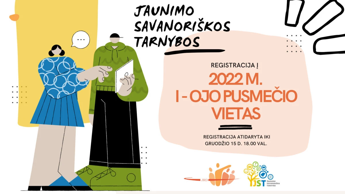 Kviečiame Panevėžio rajono 14–29 m. jaunuolius registruotis į Jaunimo savanoriškos tarnybos programą