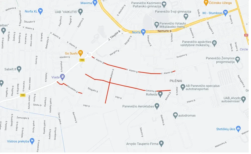 Keičiasi eismo organizavimas V.Alanto, Gėlainių, Baltijos, Navadolio gatvėse