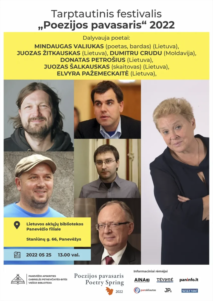 Panevėžyje liesis „Poezijos pavasario“ eilės ir muzika