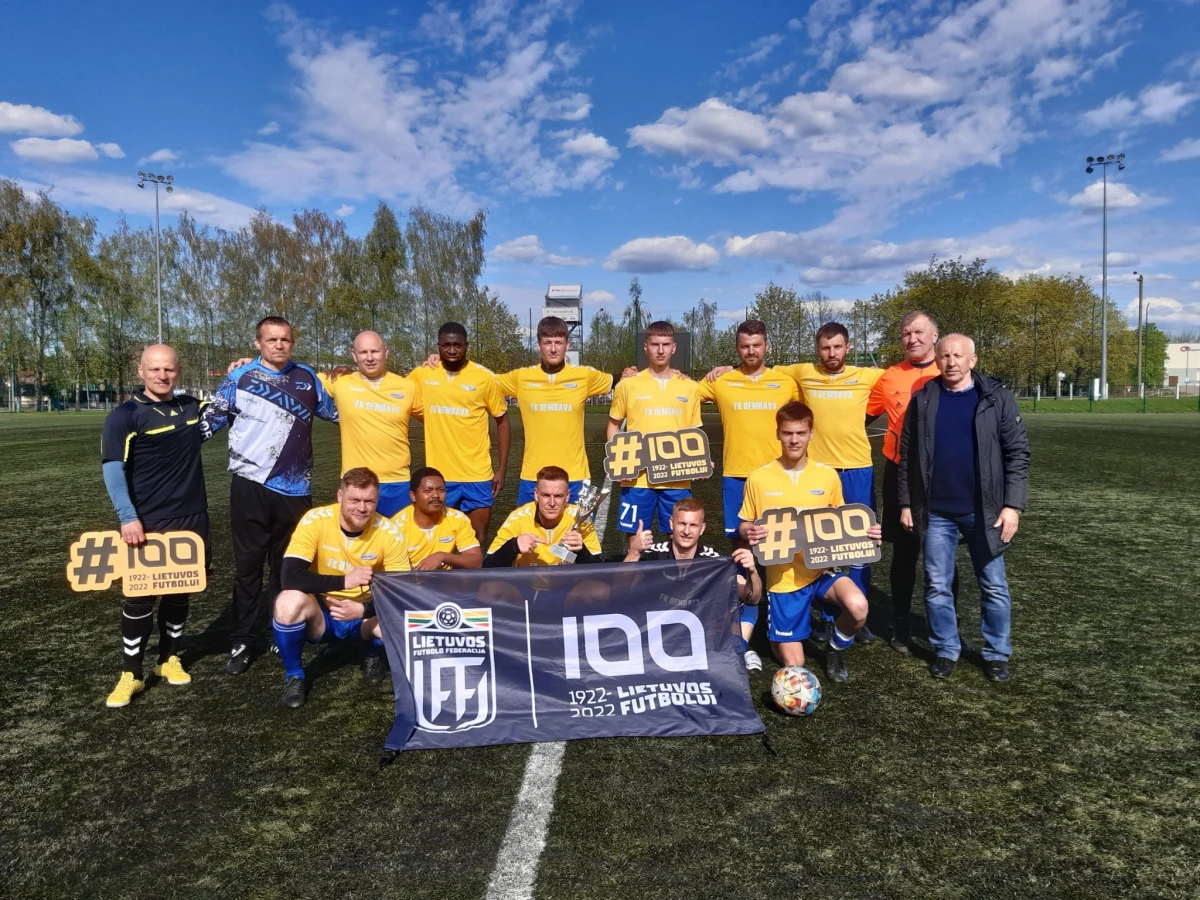 Lietuvos futbolo 100-mečio taurės turnyro taurę iškovojo FK „Dembava”