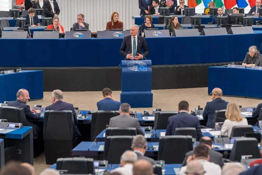 Prezidentas G. Nausėda Europos Parlamente: Ukrainos atgimimas turi baigtis vieningoje Europoje