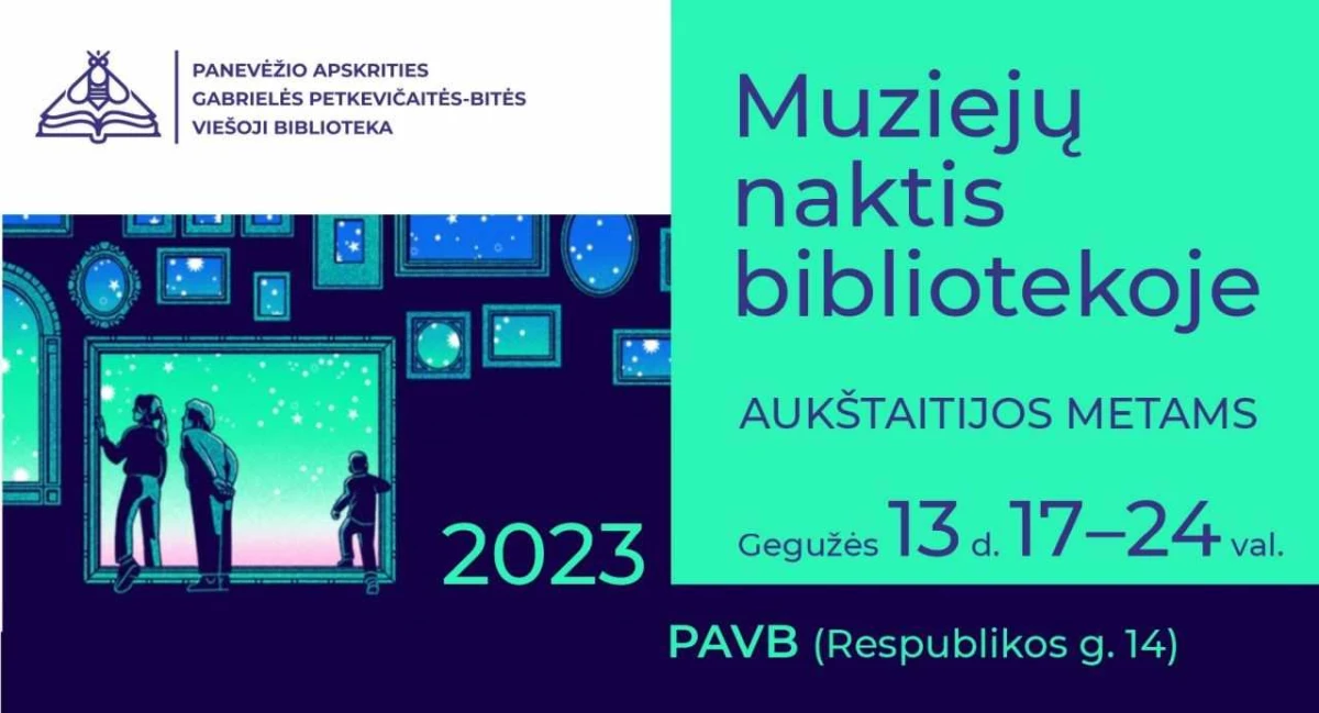 MUZIEJU naktis Bites bibliotekoje paveiksliukas