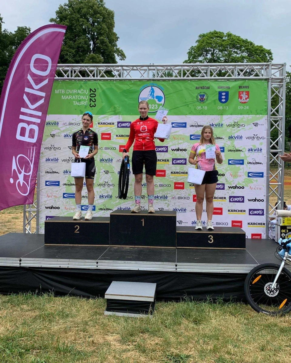 MTB dviračių maratonų taurės I etape užimtos prizinės vietos