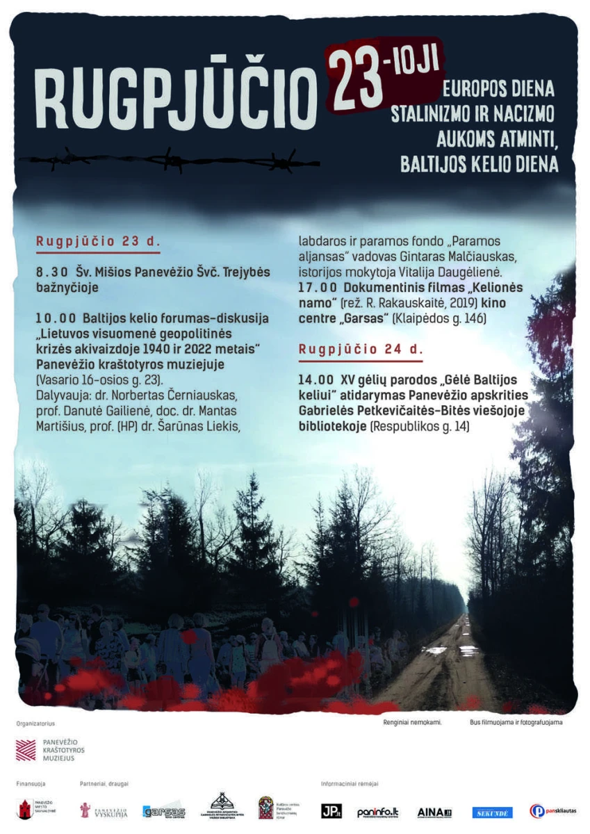Rugpjūčio 23-ioji  Europos diena stalinizmo ir nacizmo aukoms atminti ir Baltijos kelio diena