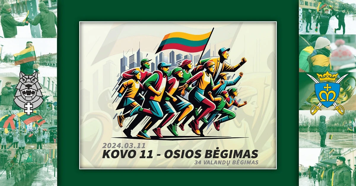 Kviečia į rekordinį net 34 val. bėgimą skirtą kovo 11-ąjai