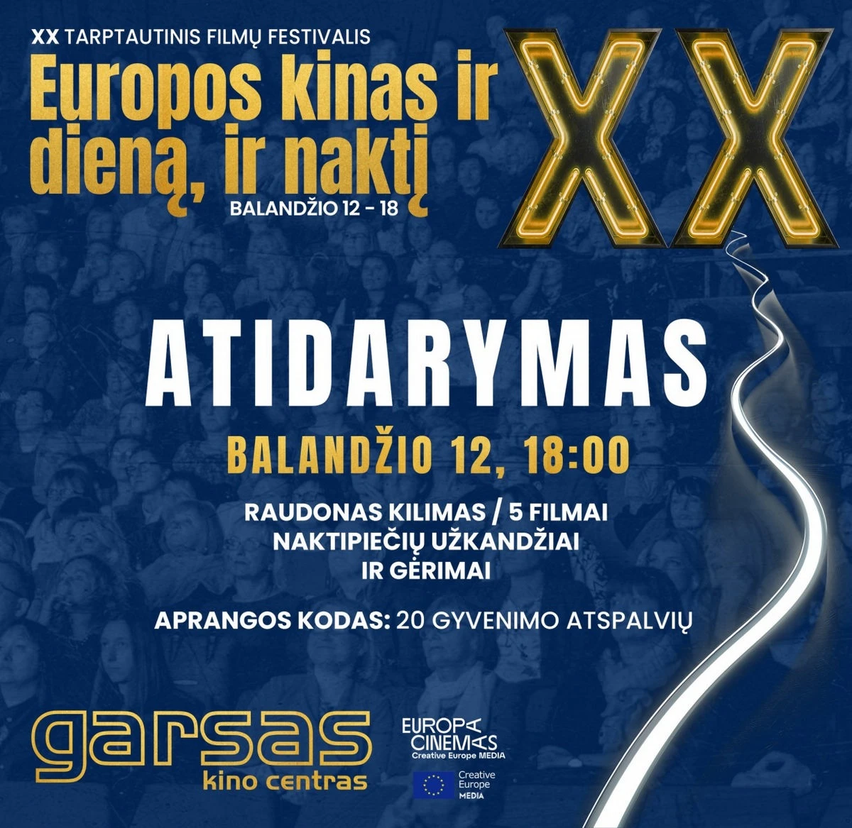 "Garse" vėl festivalis "Europos kinas dieną ir naktį"