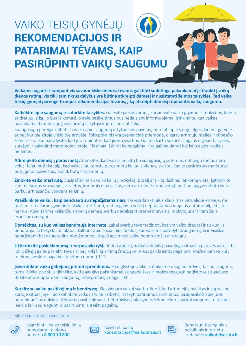 Kaip pasirūpinti vaikų saugumu