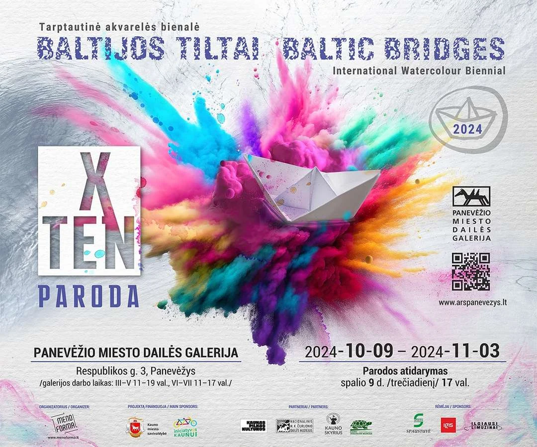 Akvarelės bienalė Baltijos tiltai plakatas1