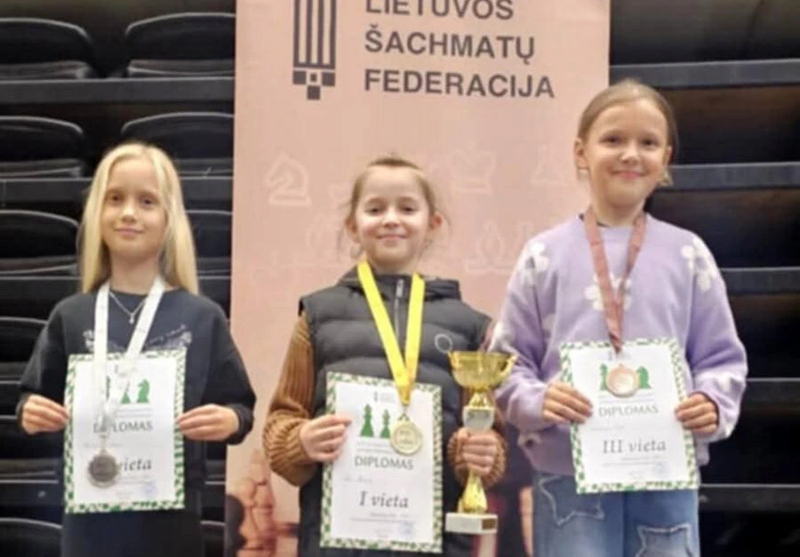Lietuvos šachmatų čempionate Panevėžio sporto centro ugdytinė M. Katinaitė laimėjo bronzą