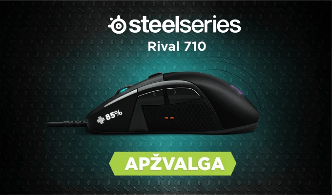 Žaidimų pelės „SteelSeries Rival 710“ apžvalga [VIDEO]