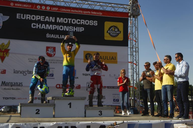 Europos motokroso čempionate lietuviai lipo ant podiumo