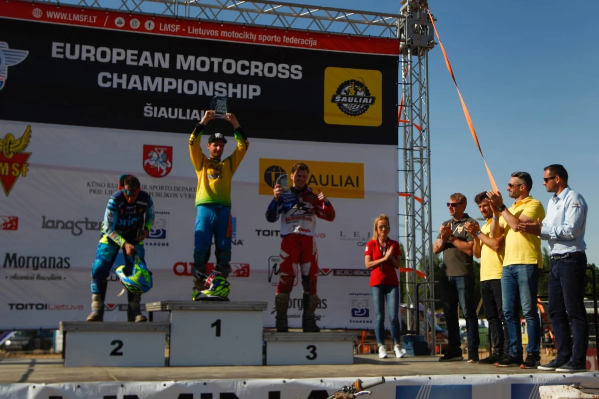 Europos motokroso čempionate lietuviai lipo ant podiumo