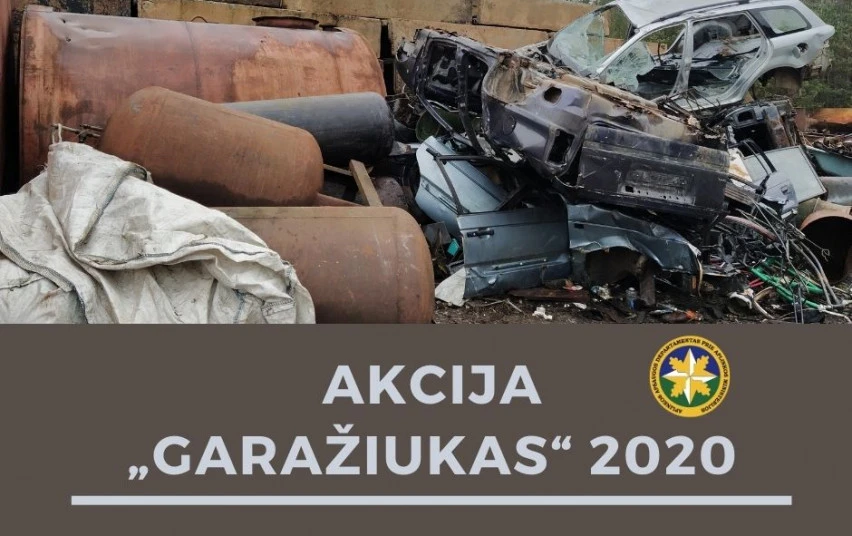 Per akciją „Garažiukas“ Panevėžio aplinkosaugininkai patikrino 188 asmenis ardančius ir remontuojančius automobilius