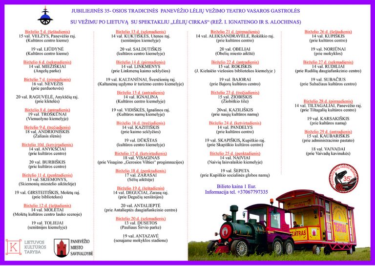 35 osios vasaros gastoles marsrutas