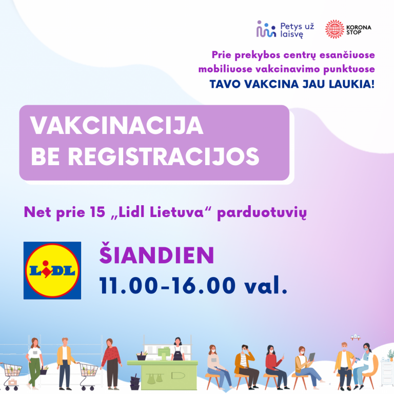 Vakcinacija be registracijos LIDL