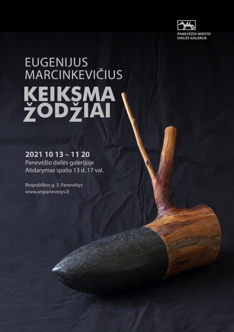 Marcinkeviciaus parodos Keiksmazodziai plakatas2