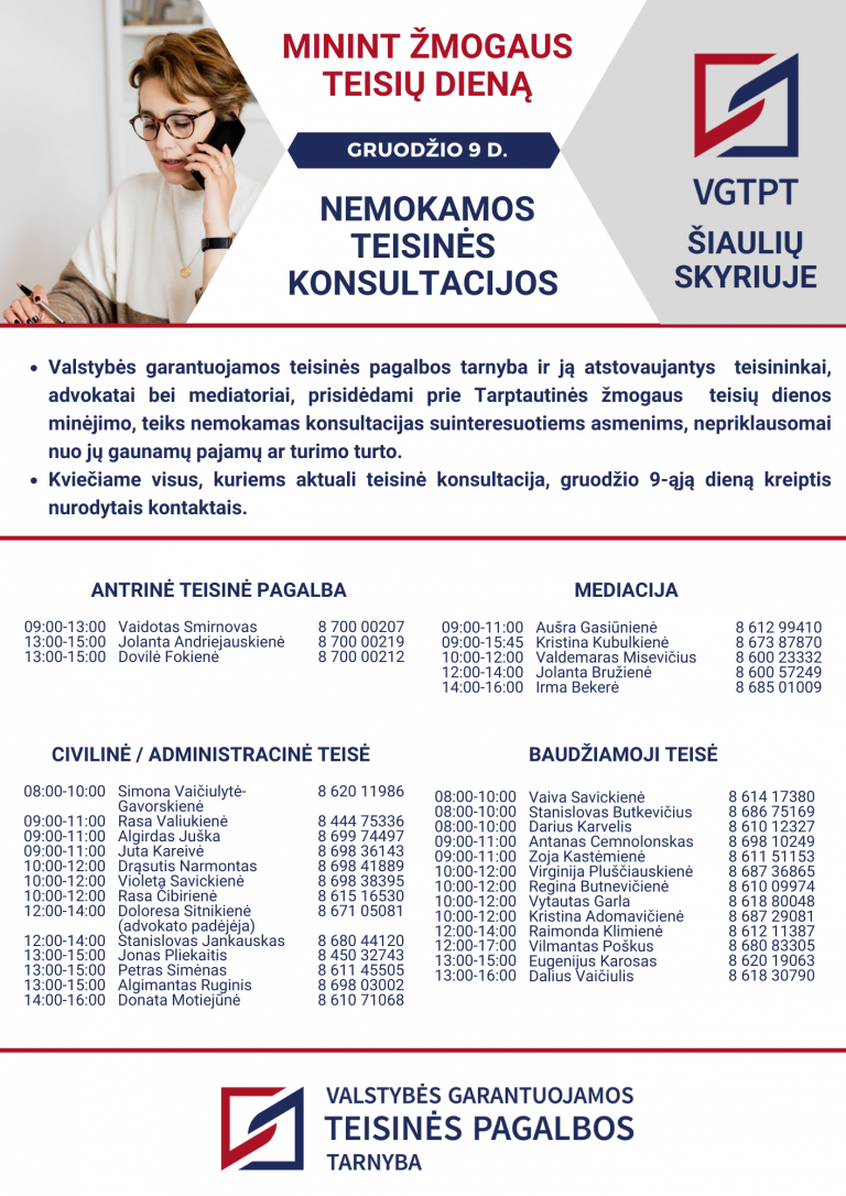 Konsultacijos Siauliai 2022