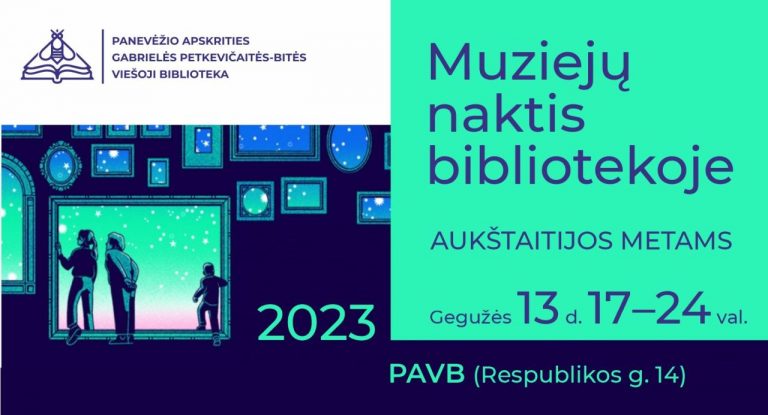 MUZIEJU naktis Bites bibliotekoje paveiksliukas