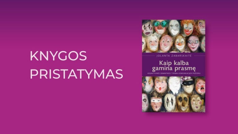 G. Petkevičaitės-Bitės bibliotekoje – knygos „Kaip kalba gamina prasmę pristatymas