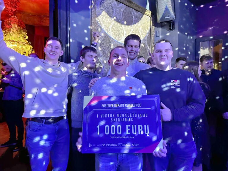 Panevėžio kolegijos studentai POSITIVE Impact Challenge nugalėtojai