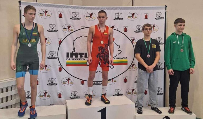 Lietuvos imtynių U17 žaidynėse Panevėžyje iškovotas auksas