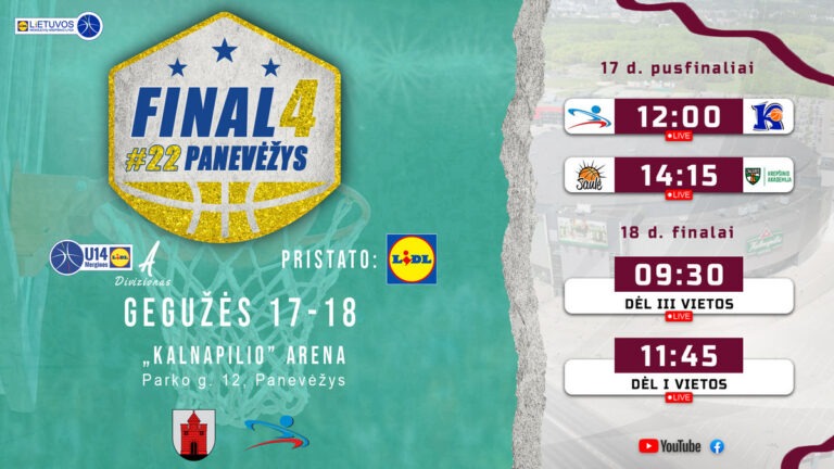 Panevėžio sporto centro krepšininkai žais MKL finaliniame ketverte