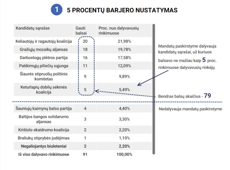 Kaip rinkėjų balsai virsta Europos Parlamento narių mandatais
