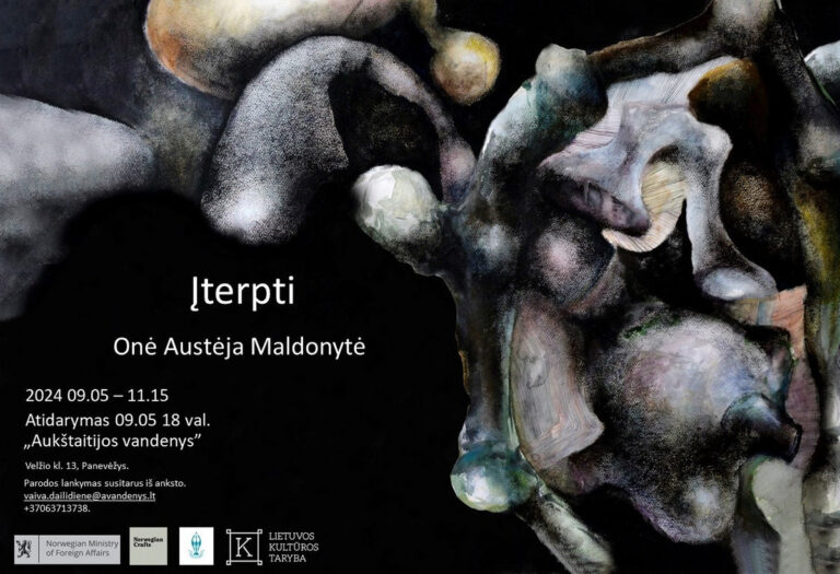 Onė Austėja Maldonytė. Įterpti parodos plakatas.