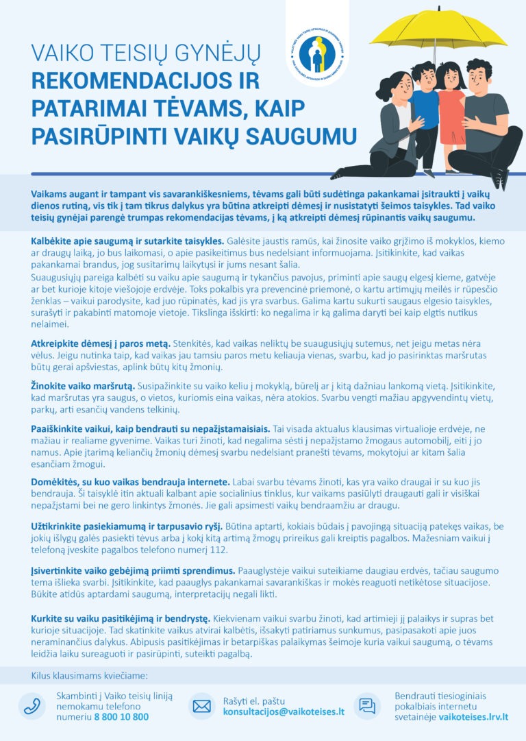 Kaip pasirūpinti vaikų saugumu