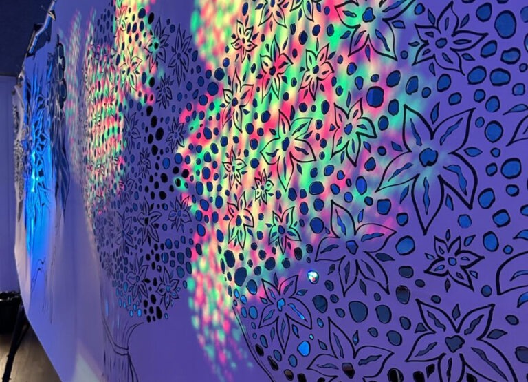 Popieriaus raižinių instaliacija „Gamtos labirintas“ Velžyje