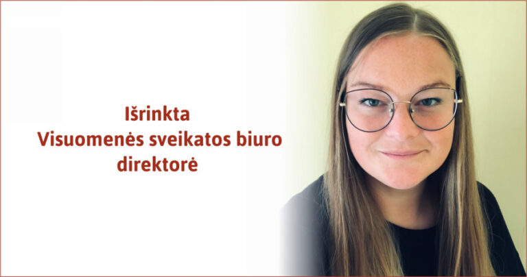 Išrinkta Visuomenės sveikatos biuro vadovė