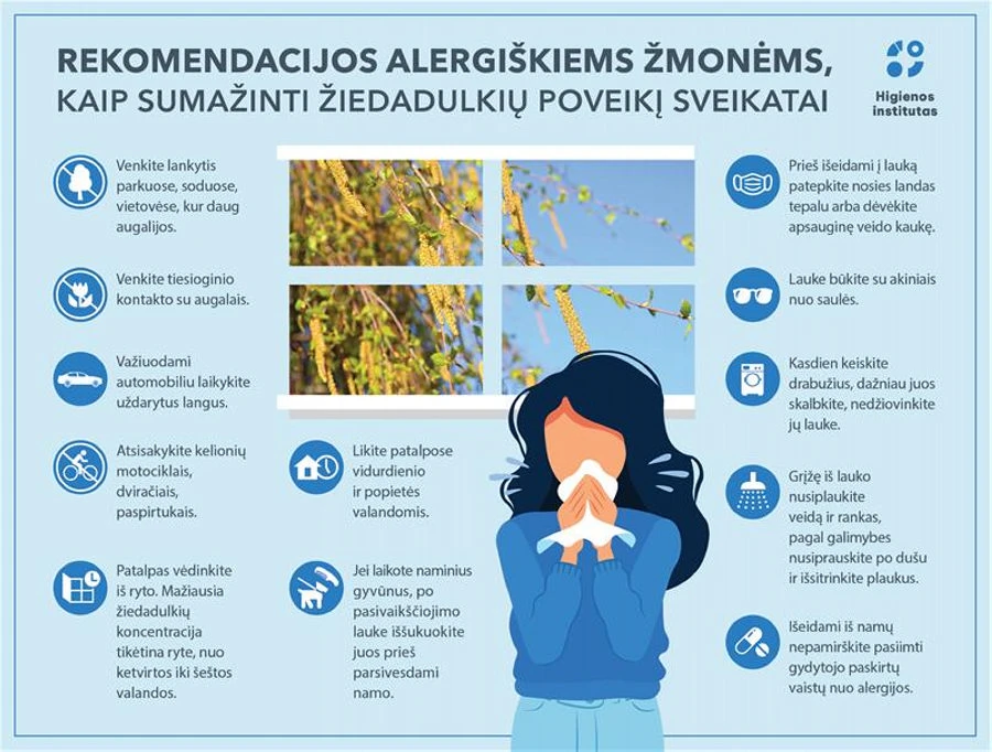 Patarimai jaučiantiems alergijos simptomus: kaip sumažinti žiedadulkių poveikį sveikatai