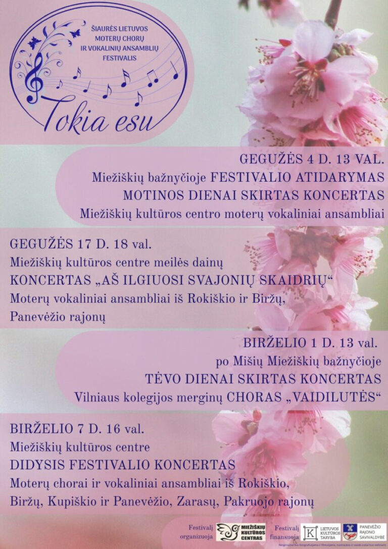 Tradicinis Šiaurės Lietuvos festivalis skambės Miežiškiuose