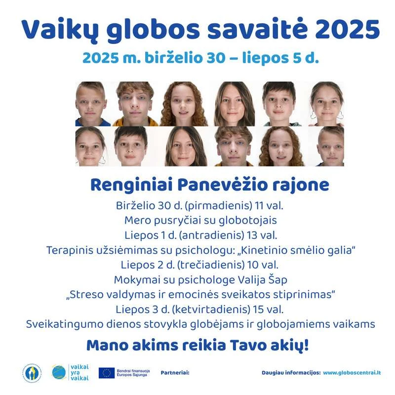 Šilumos kupina Vaikų globos savaitė Panevėžio rajone: žvilgsnis į kiekvieną vaiką