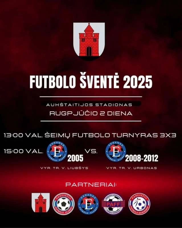 Rugpjūčio 2-ąją „Aukštaitijos“ stadione – legendinio FK „Ekranas“ sugrįžimas
