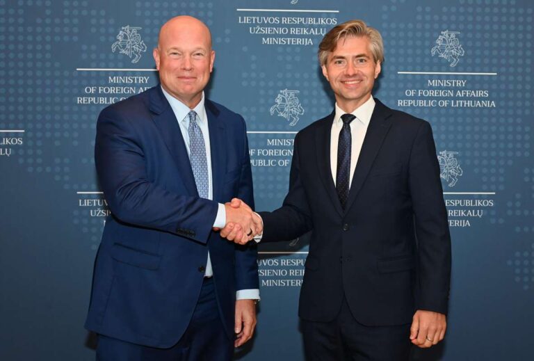 Su JAV ambasadoriumi NATO susitikęs K. Budrys: amerikiečių kariai rytiniame NATO flange – esminis atgrasymo veiksnys