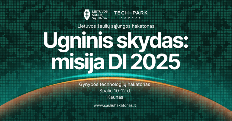 Šauliai kviečia į mūšį gynybos technologijų erdvėje: Kaune vyks hakatonas „Ugninis skydas: misija DI 2025“