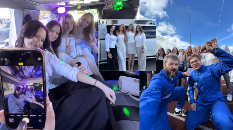 Panevėžietės dvynės į mokyklos Rugsėjo 1-osios šventę vyko limuzinu