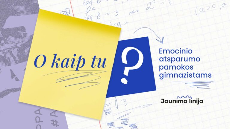 Jaunimo linija pristato emocinio atsparumo pamokas gimnazistams
