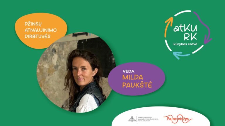 Bitės bibliotekoje – džinsų atnaujinimo dirbtuvės