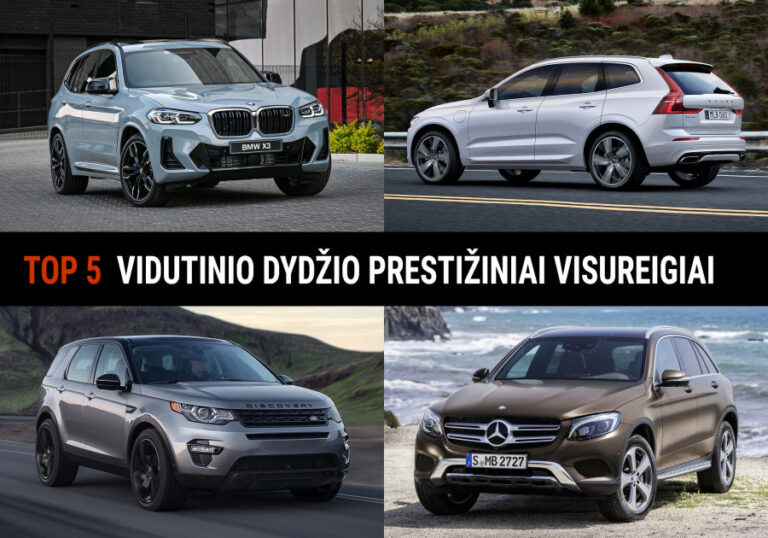 Renkamės vidutinio dydžio prestižinį visureigį. TOP 5 anot Lietuvos vairuotojų