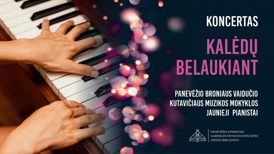 Bibliotekoje – šventinis pianino skambesys