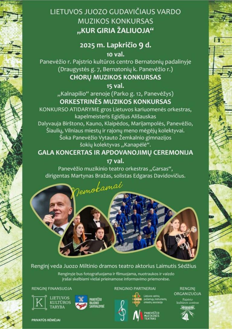 J. Gudavičiaus vardo konkursas – pagarba iš mūsų krašto kilusiam didžiam kūrėjui