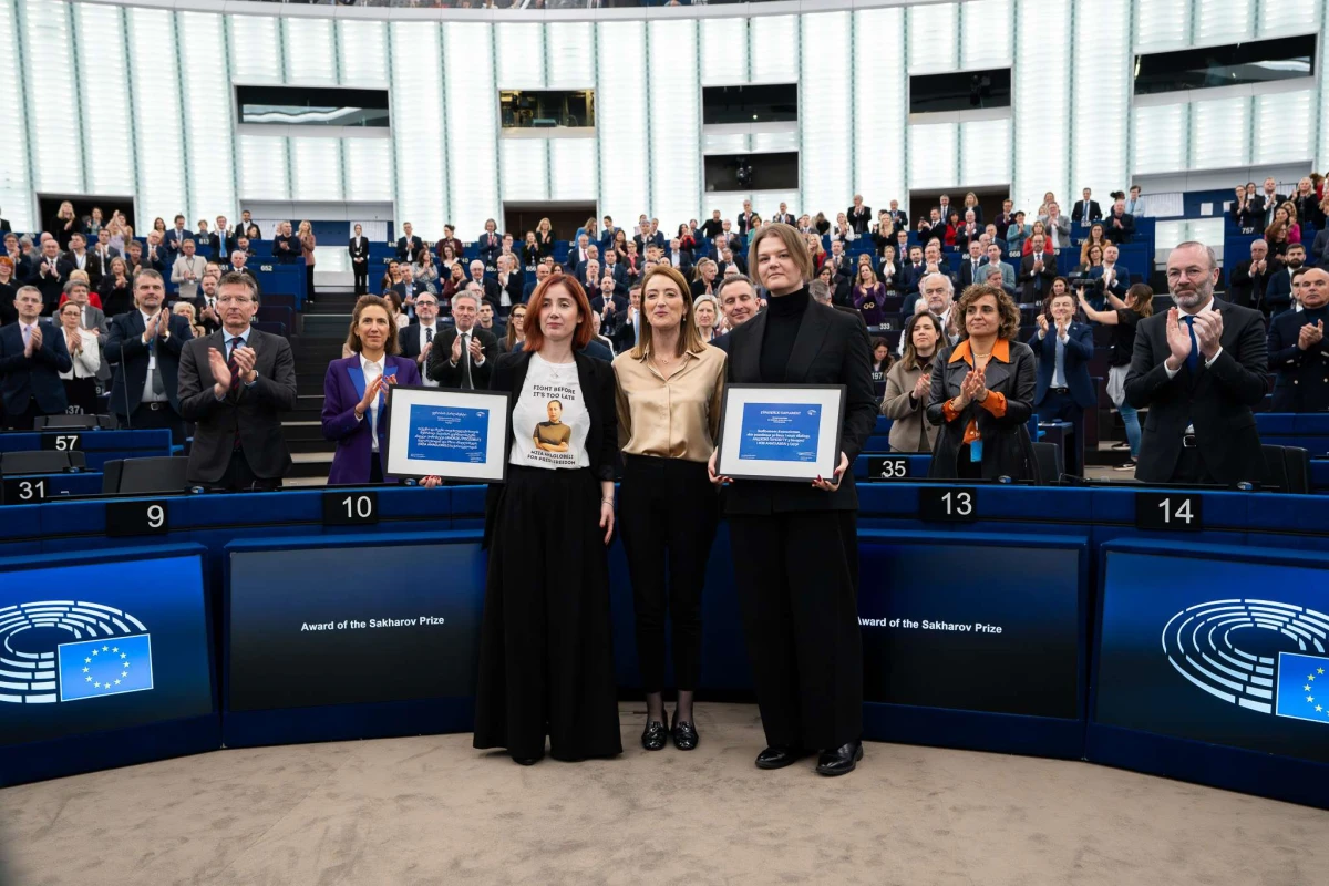 Europos Parlamento Sacharovo premija apdovanoti A. Poczobut ir M. Amaglobeli